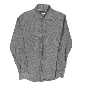 Dolce & Gabbana Gold Dress Shirt Slim Fit Textured Italy 39 15 1/2 Medium